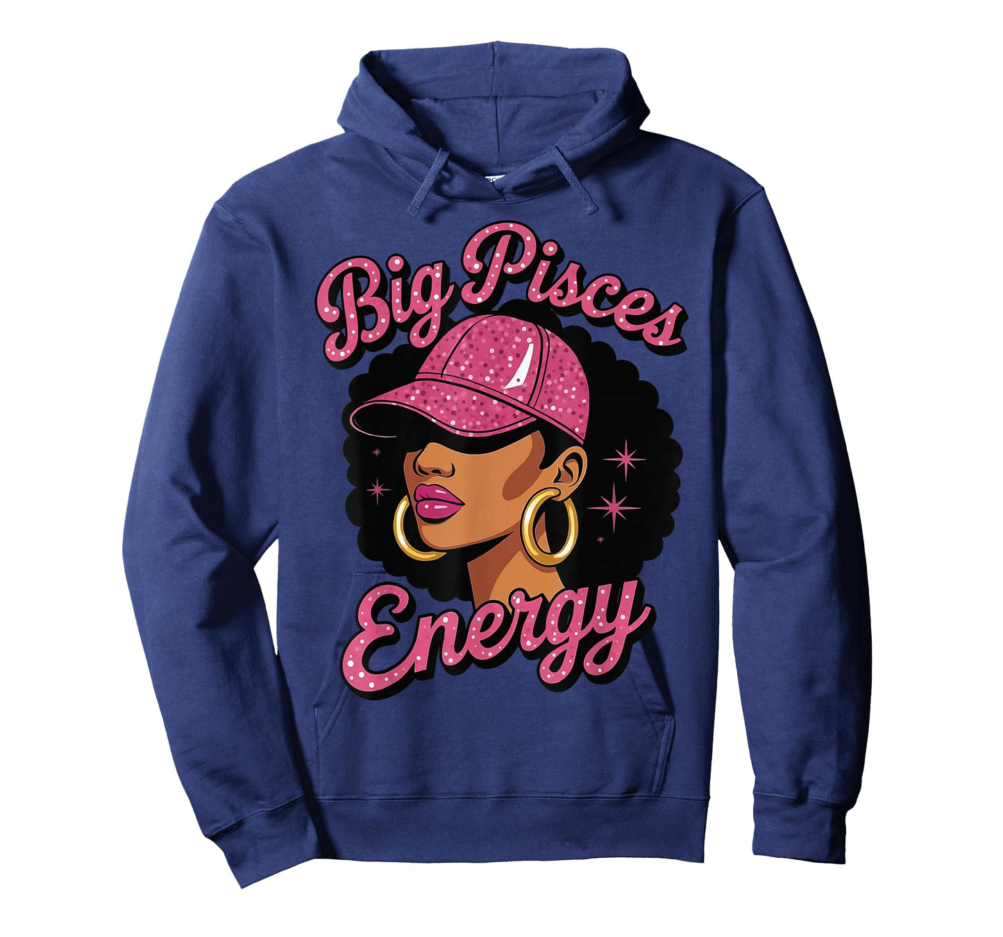Big Pisces Energy Black Girl T-Shirt
