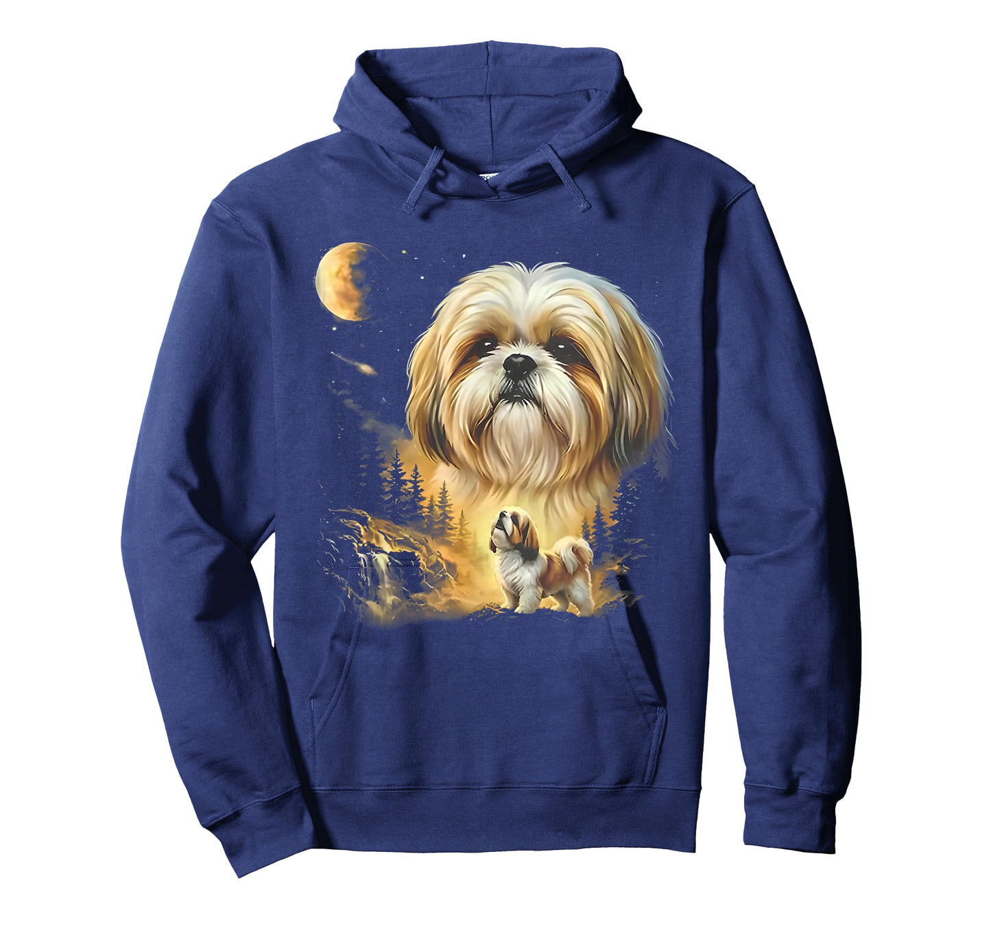 Shih tzu Howling to The Moon Vintage T-Shirt