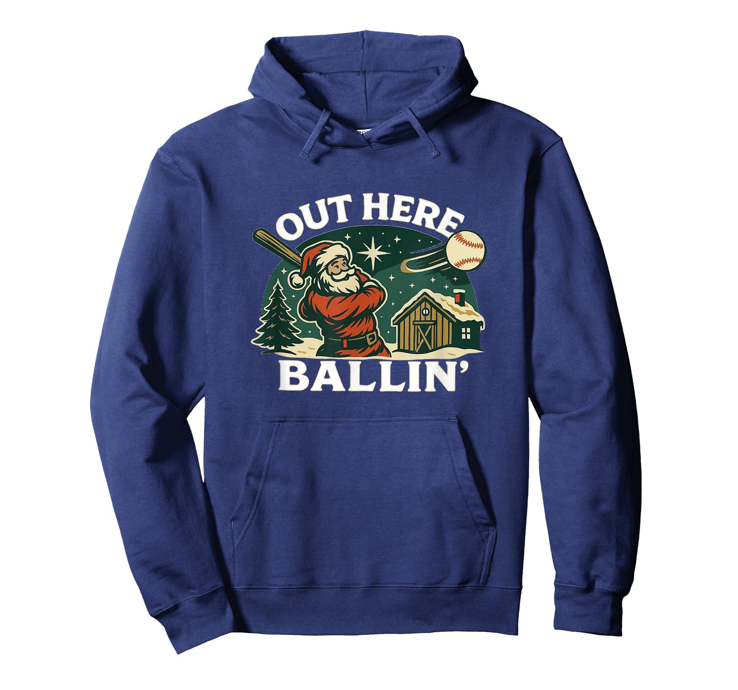 Baseball Out Here Ballin Santa T-Shirt