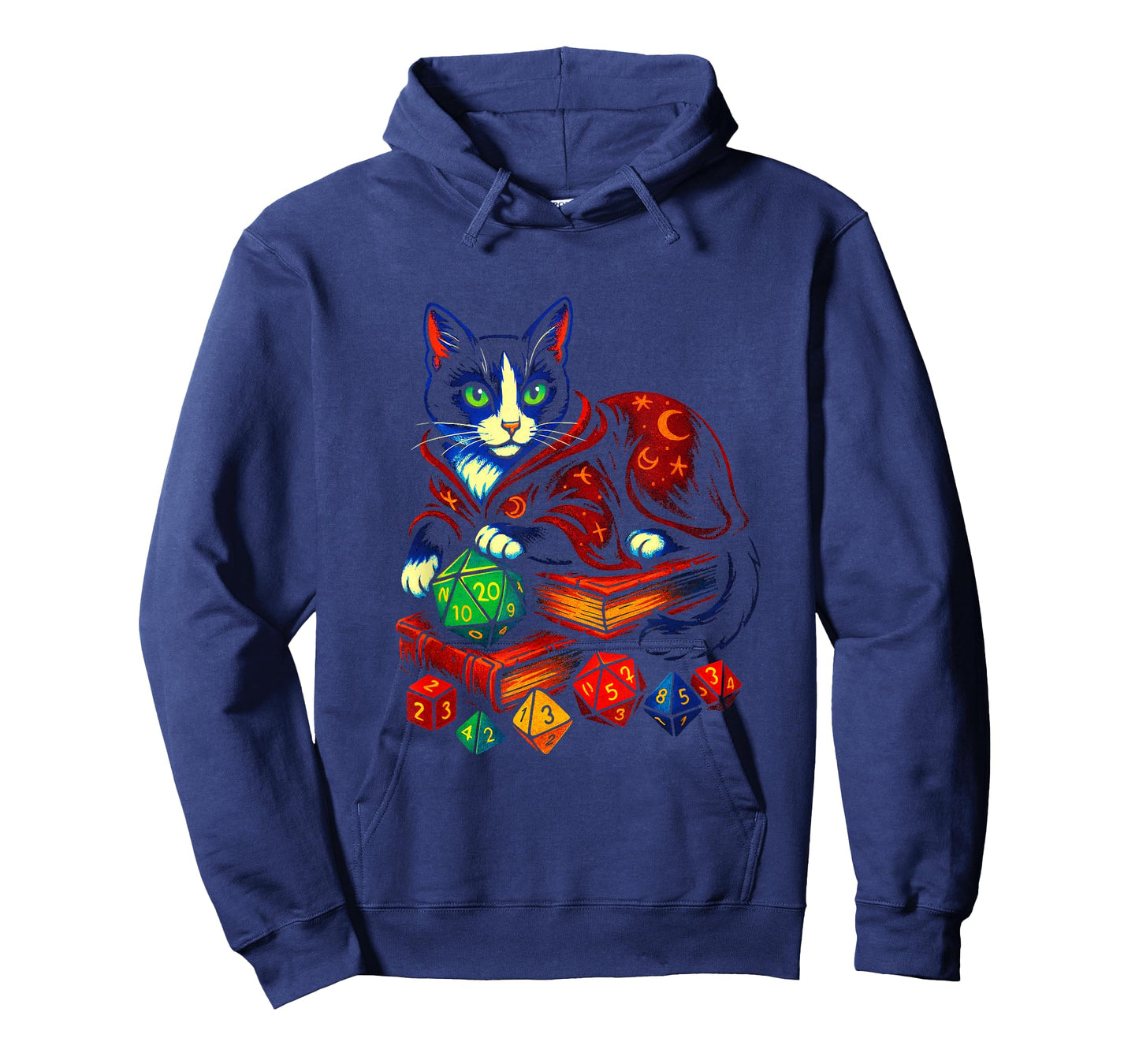 Cat Wizard - RPG Tabletop Gaming Dice T-Shirt
