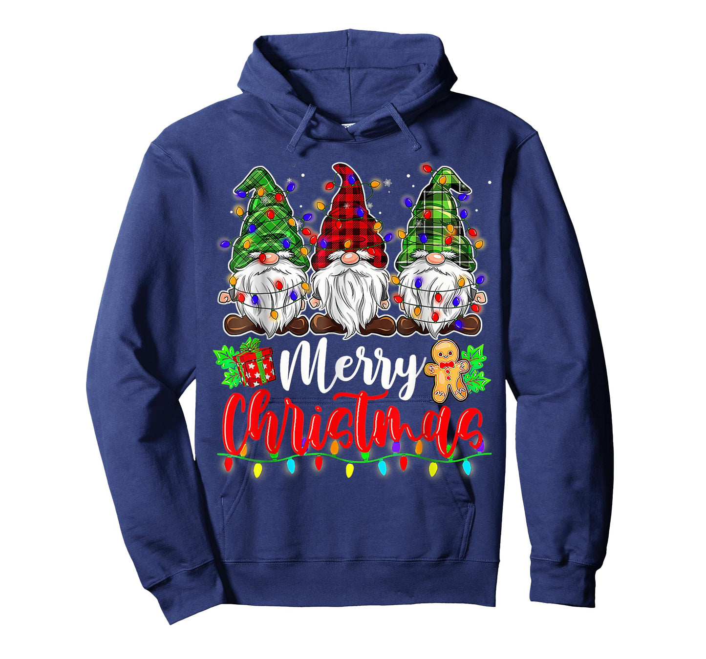 Gnomes Merry Christmas Light Gnome Xmas T-Shirt