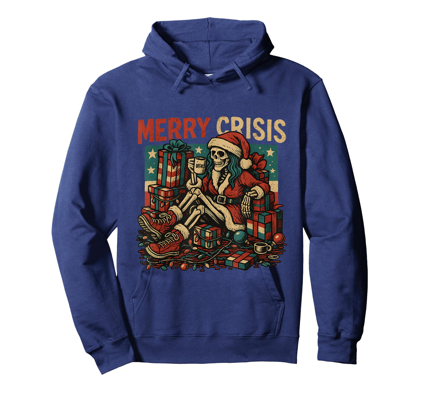 Merry Crisis Skeleton Funny Christmas T-Shirt
