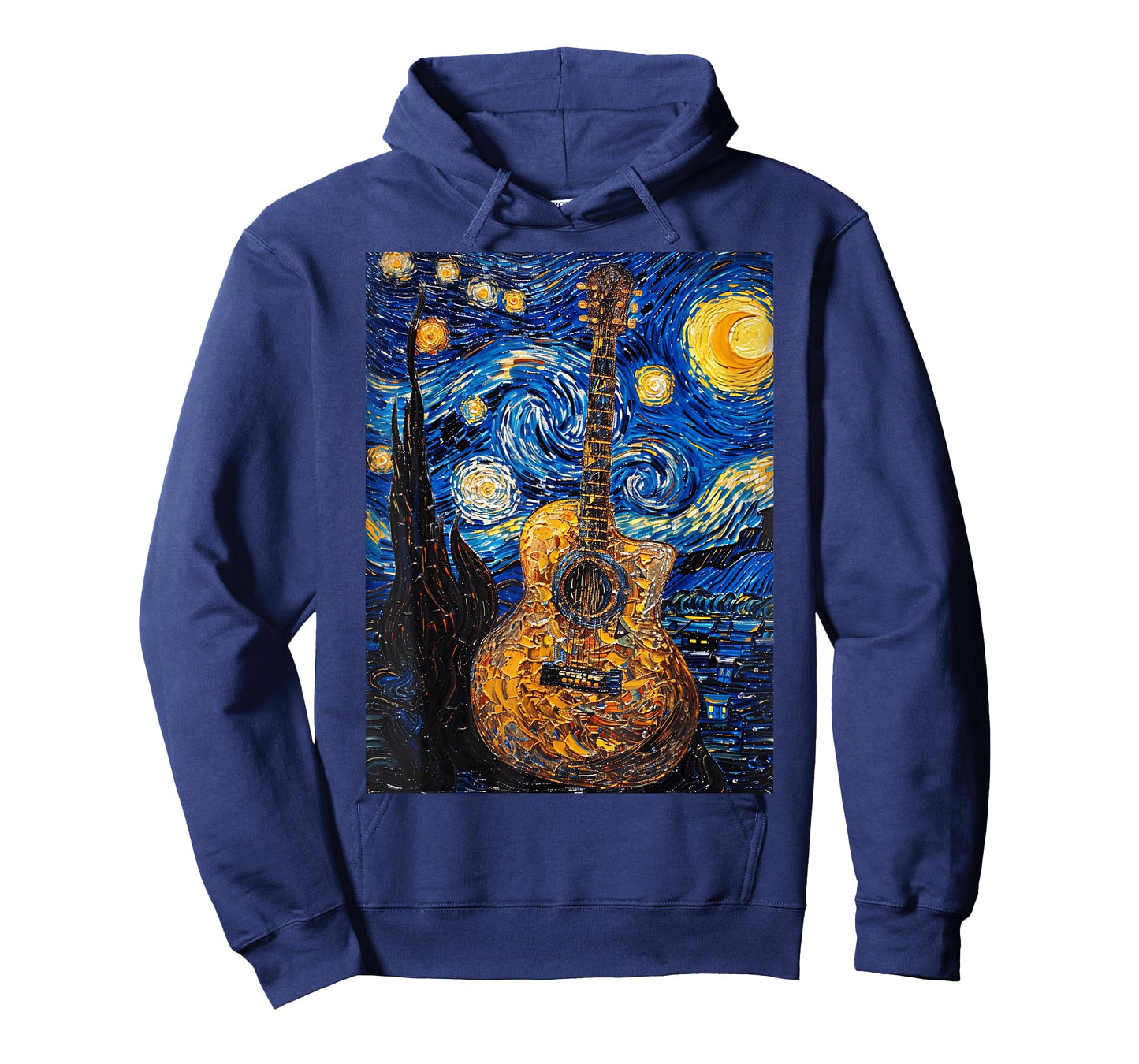Acoustic Guitar Van Gogh Starry Night T-Shirt