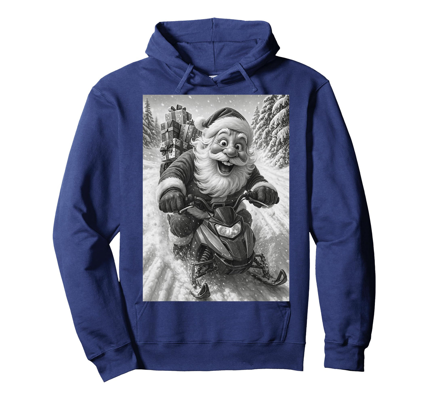 Funny Santa Snowmobile Merry Christmas T-Shirt