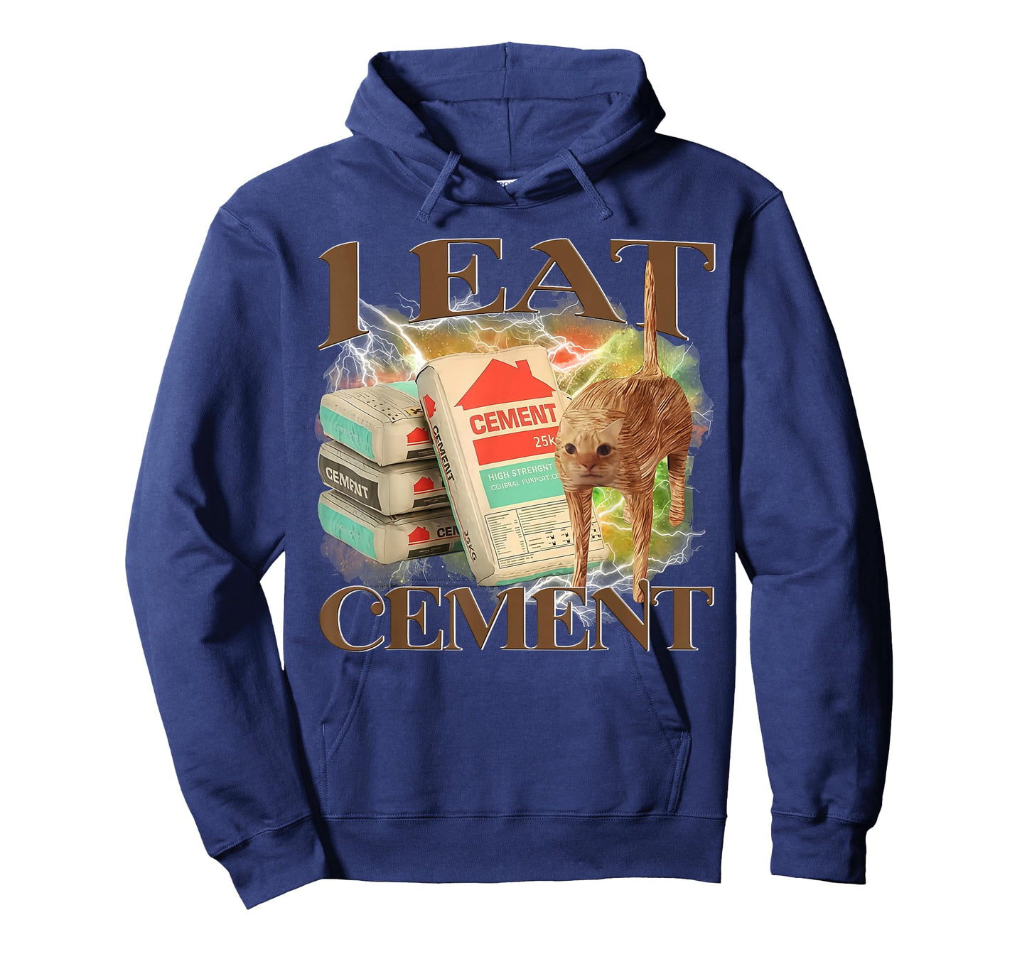 I Eat Cement Funny Cat Meme Humor T-Shirt