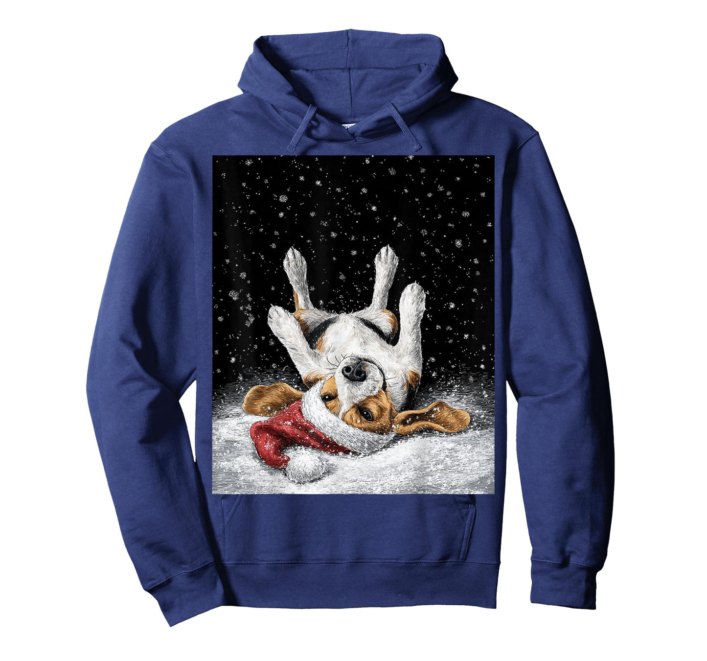 Christmas Beagle Black T-Shirt