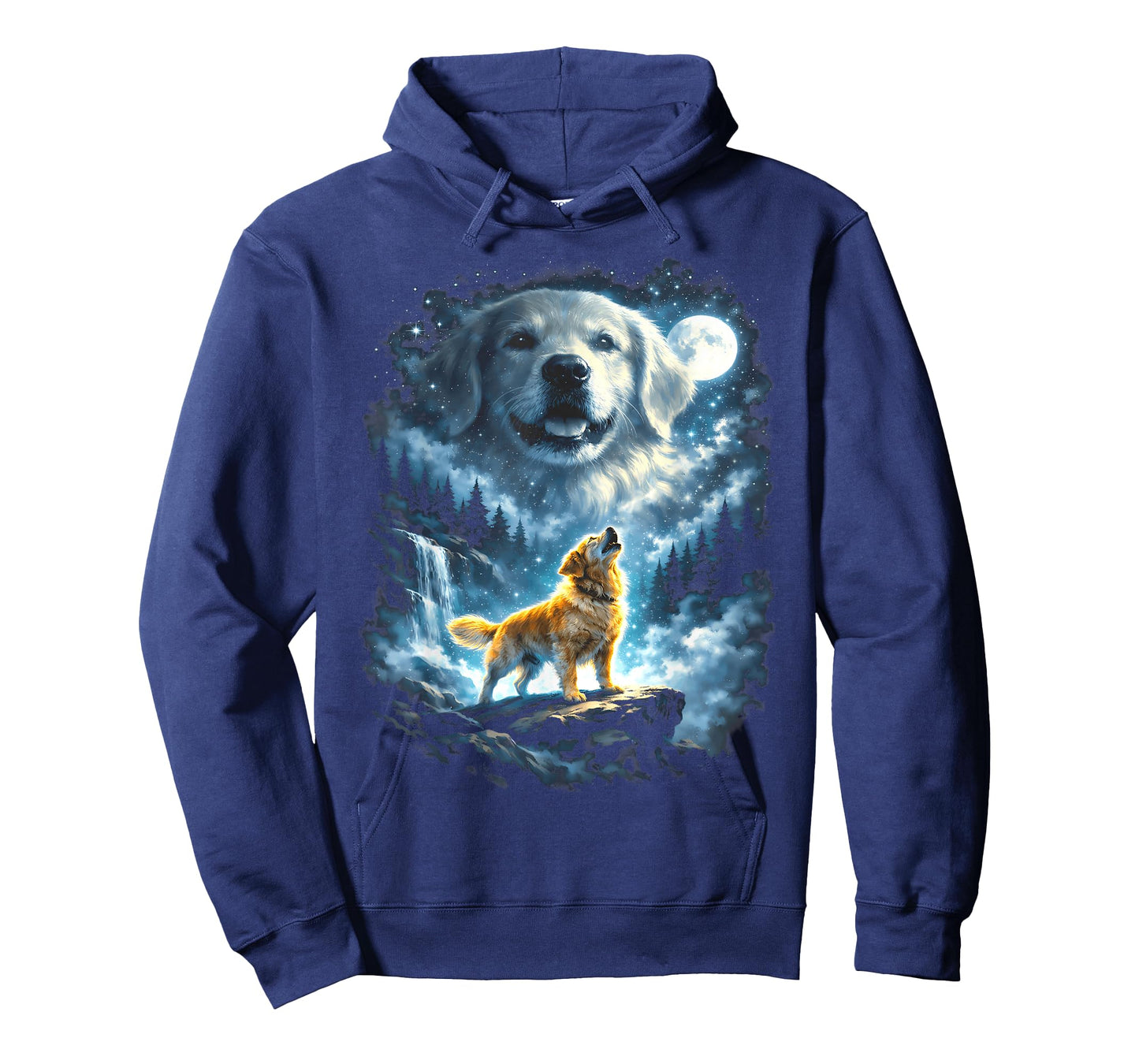Golden Retriever Howling at Moon T-Shirt