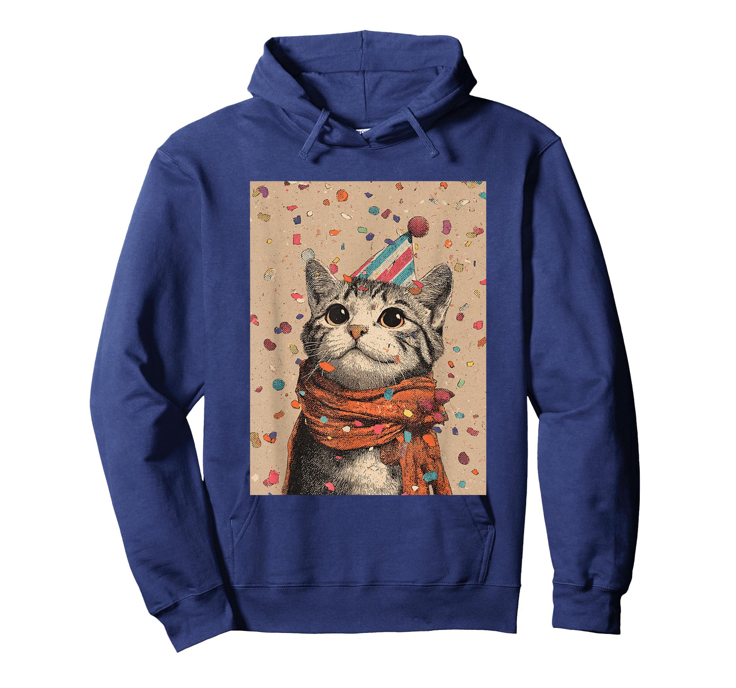 Cat Birthday Confetti Retro Pop Art T-Shirt
