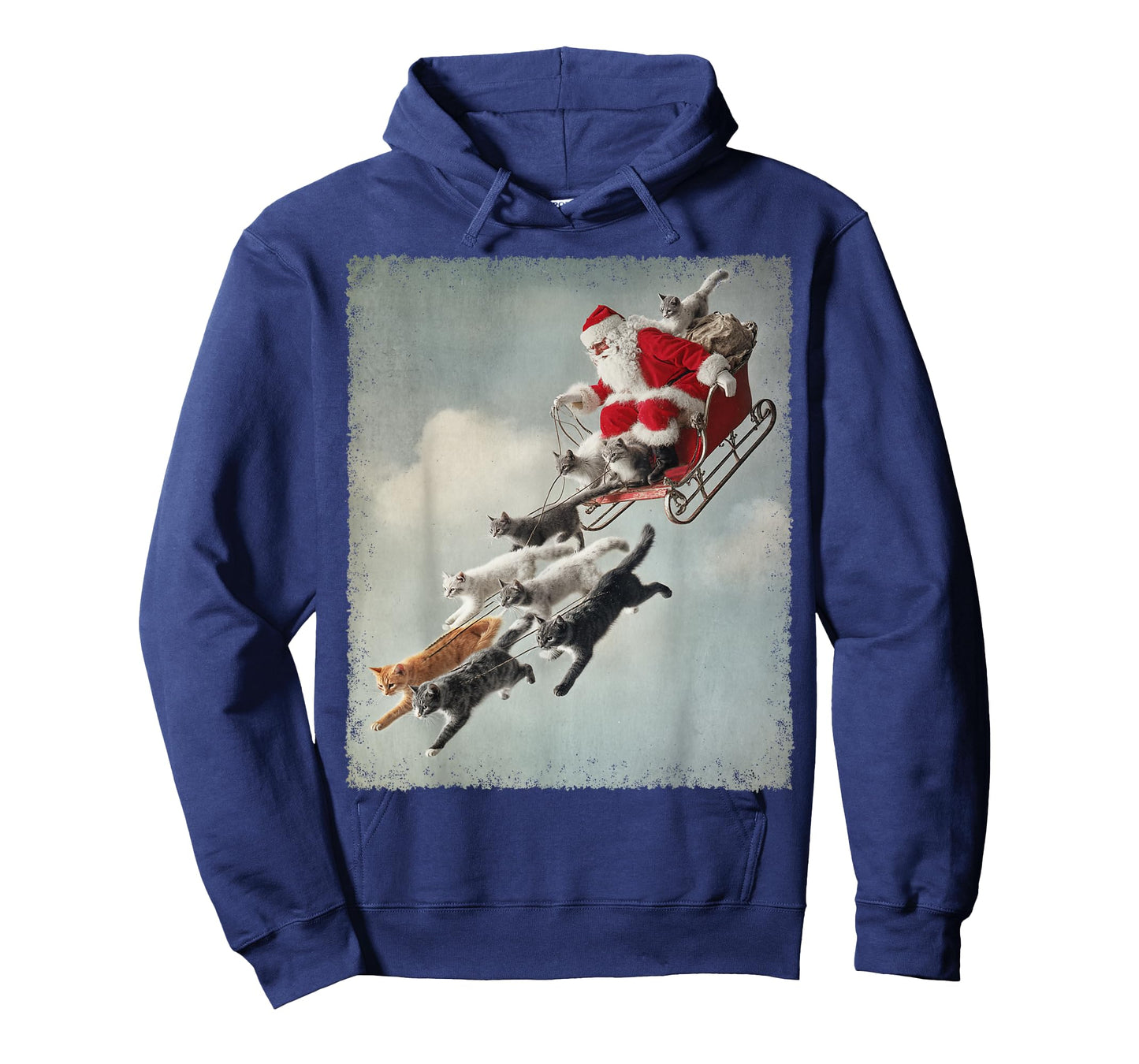 Cats Pulling Santa's Sleigh Christmas T-Shirt