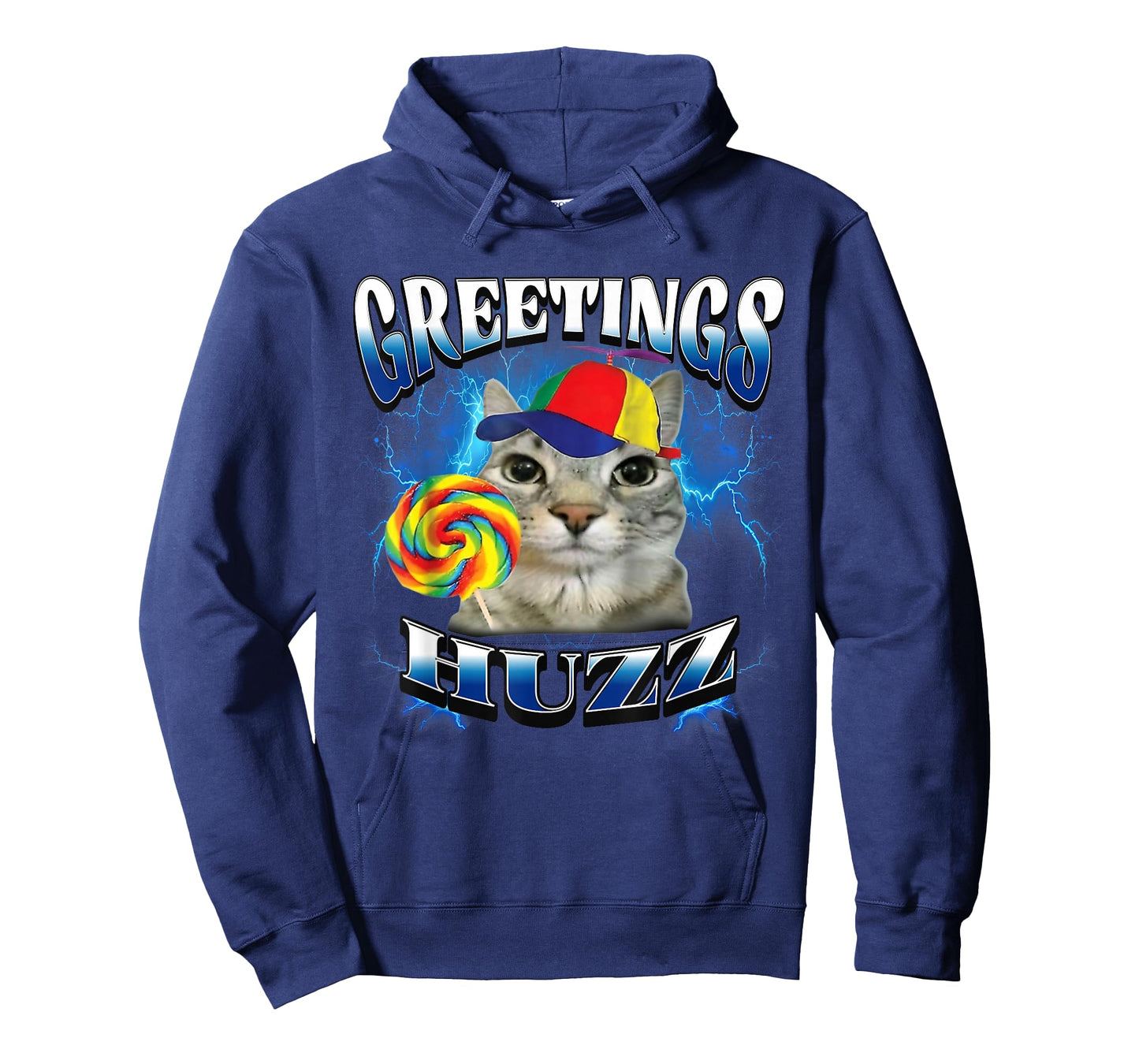 Greetings Huzz Funny Lollipop Cat Meme T-Shirt