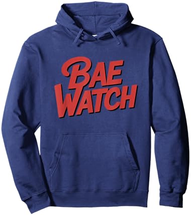 Bae Watch Lifeguard Funny Beach Humor Design Hoodie - Hoodie | Navy