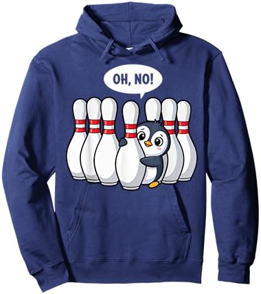 Oh No Penguin Bowling Hoodie - Hoodie | Navy