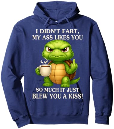Turtle - I Didn't Fart My Ass Likes You So Much Hoodie - Hoodie | Navy
