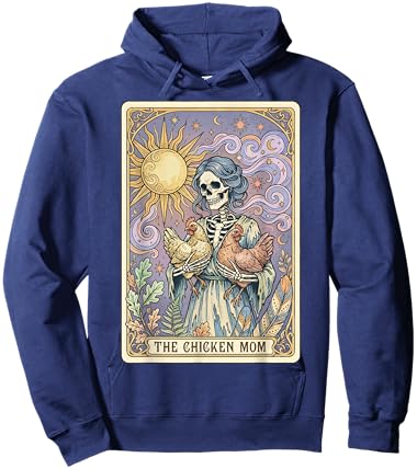 The Chicken Mom Tarot Card Hoodie - Hoodie | Navy