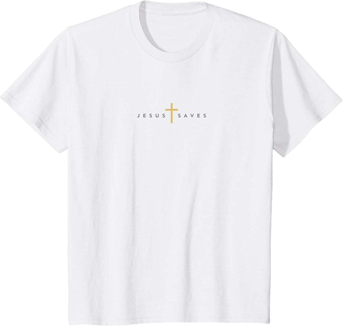 Jesus Saves Cross Gold Thin Christian Jesus White 33andme