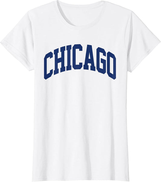 Retro Chicago Throwback Classic Chicago Men Women Blue