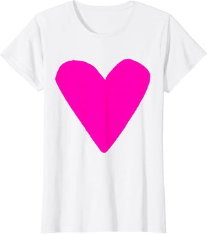 Pink Heart White