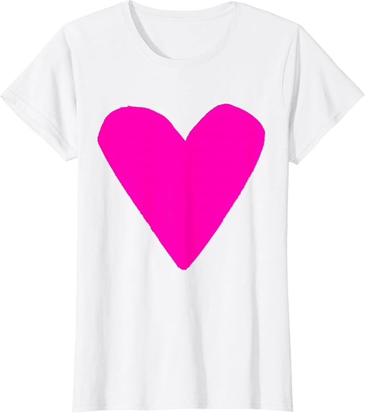Pink Heart White