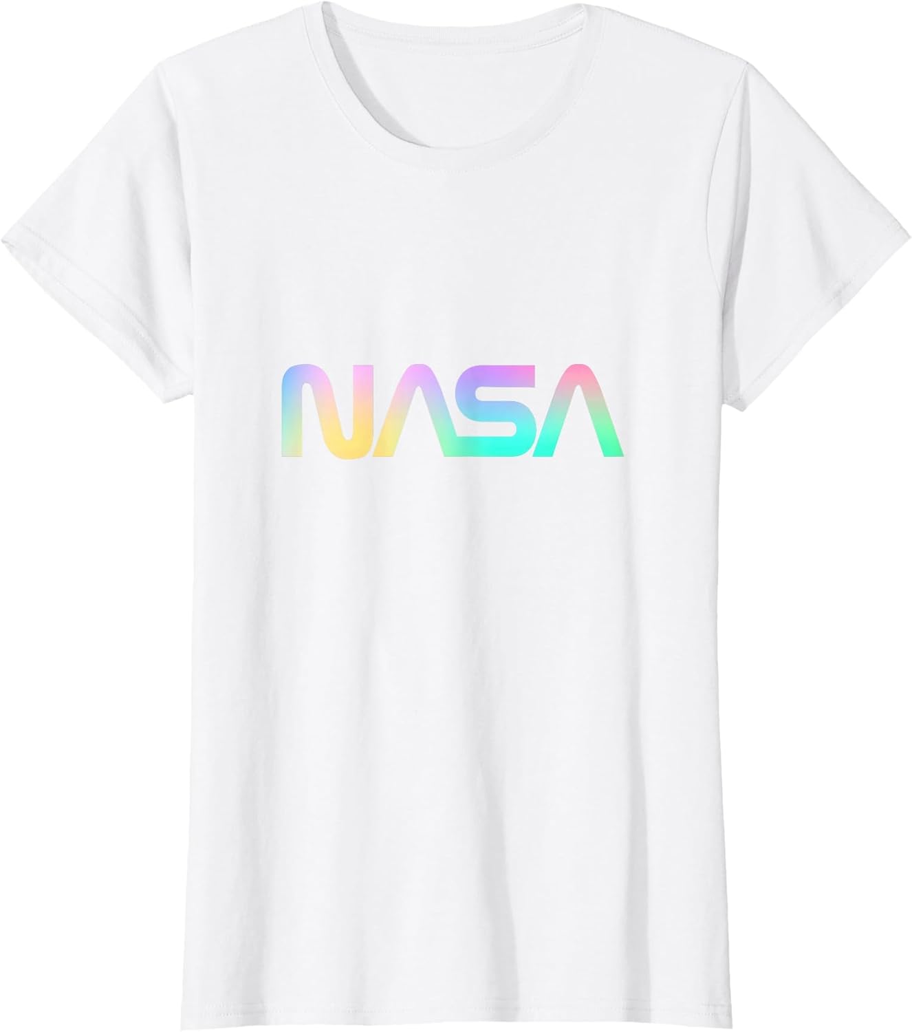 80's Vintage NASA Worm Logo - Rainbow Gradient