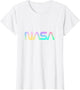 80's Vintage NASA Worm Logo - Rainbow Gradient