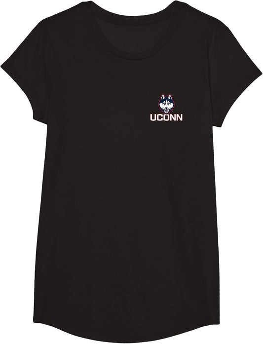 Connecticut Huskies Front/Back Basketball Black Licensed