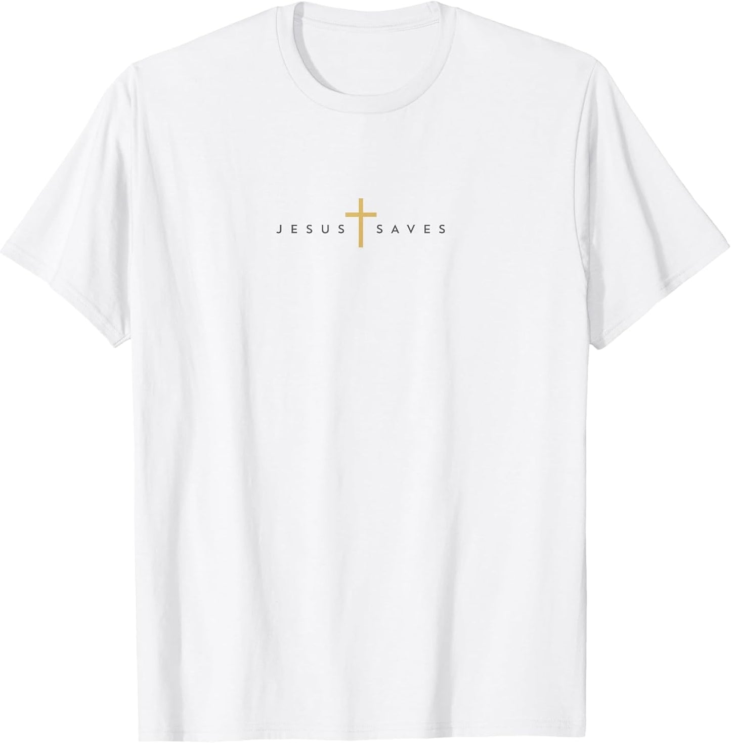 Jesus Saves Cross Gold Thin Christian Jesus White 33andme