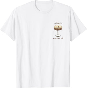 A Bride in a Tiny Bit Bride Funny Martini Bachelorette Party