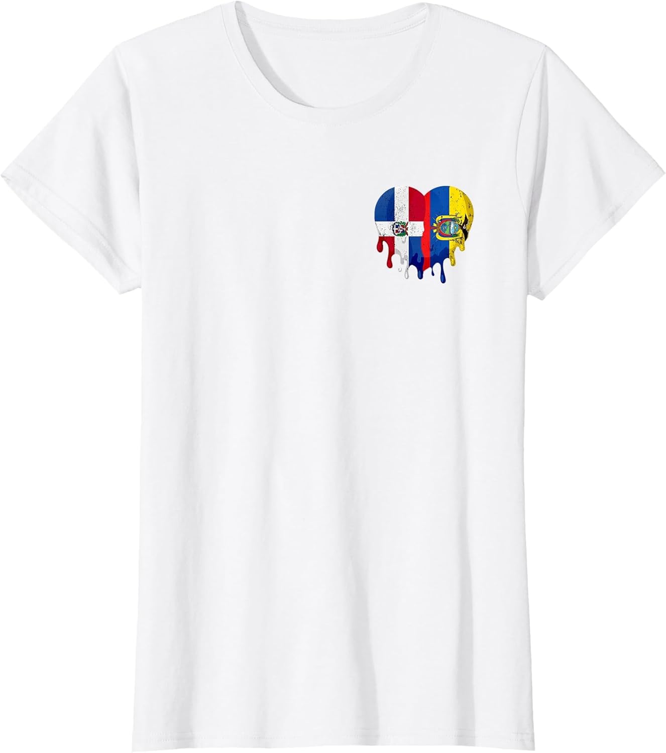 Ecuador Flag Dominican Republic Grown Heart Dominican Flag