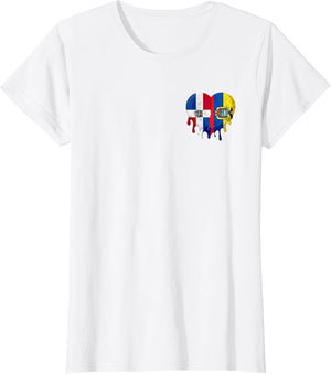 Ecuador Flag Dominican Republic Grown Heart Dominican Flag