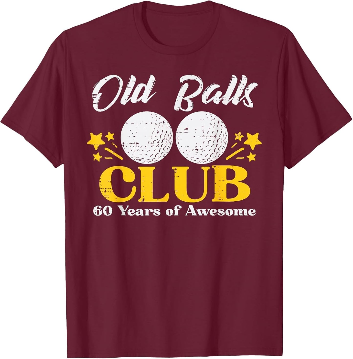 Old Balls Club Golf 60 Years Awesome 60th Birthday Golfer