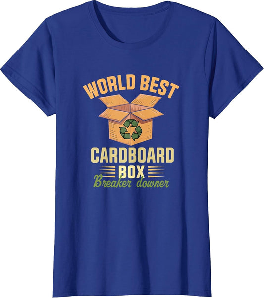 Funny Cardboard Box Breaker Downer Sarcastic Recycling Hero