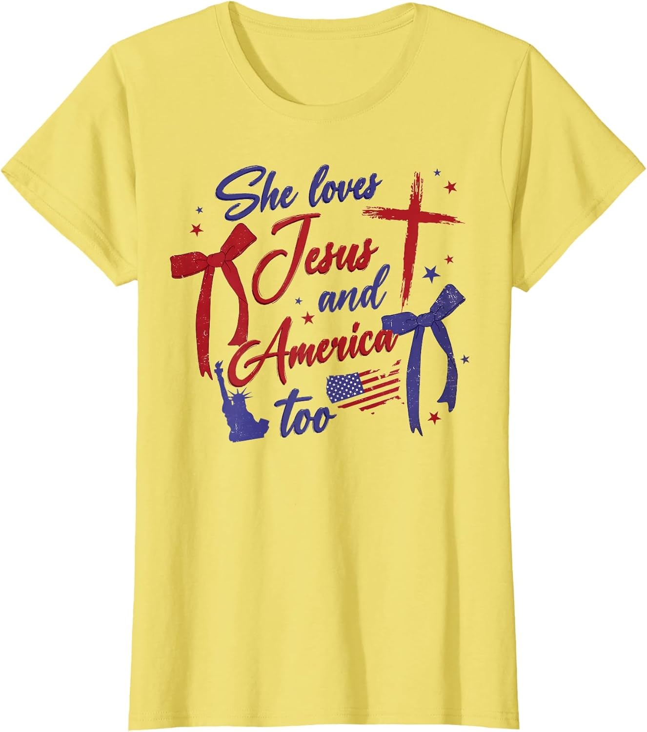 4th of July She Loves Jesus and America Too Christian Faith
