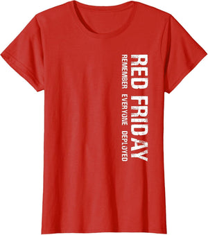 On Fridays We Wear Red Soldiers Veterans Day and Friday RED