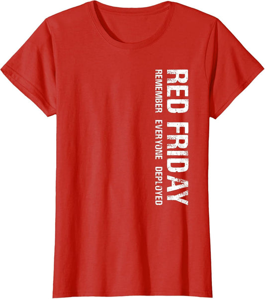 On Fridays We Wear Red Soldiers Veterans Day and Friday RED
