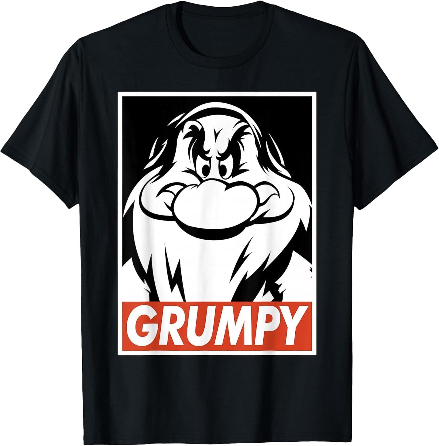 Disney Snow White Grumpy Streetwear Poster , Men, Black, 6X-Large