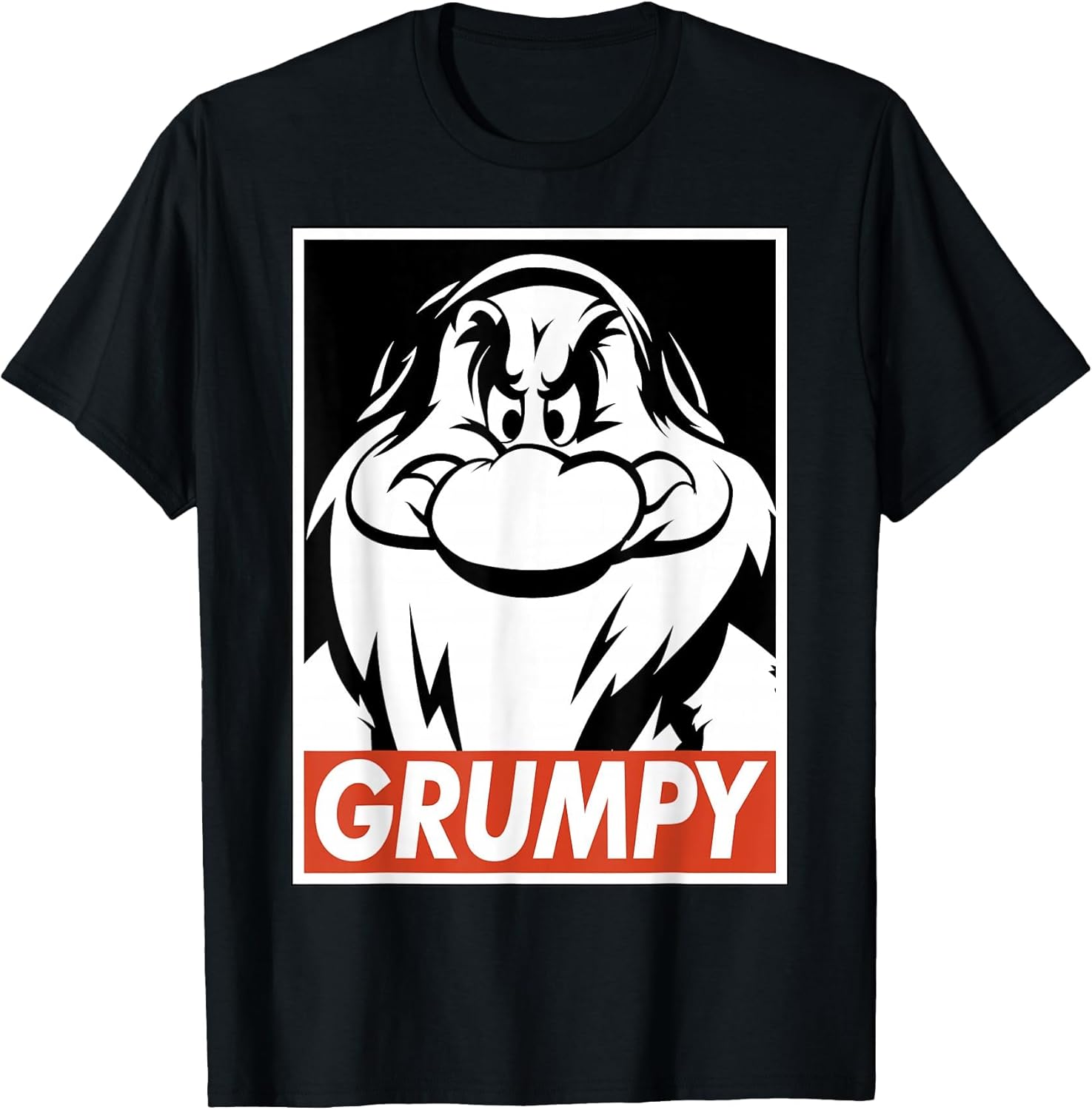 Disney Snow White Grumpy Streetwear Poster , Men, Black, 6X-Large