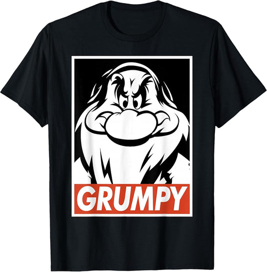 Disney Snow White Grumpy Streetwear Poster , Men, Black, 6X-Large