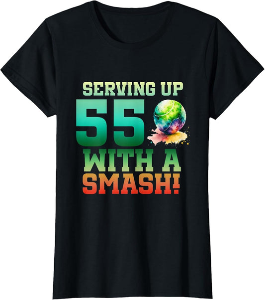 55th Birthday Tennis 55 Years Old Tennis Player Birthday