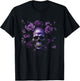 Skull with Purple Roses Gothic