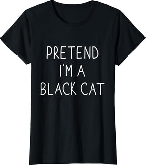 Pretend I'm Black cat Funny Lazy Easy DIY Halloween Costume