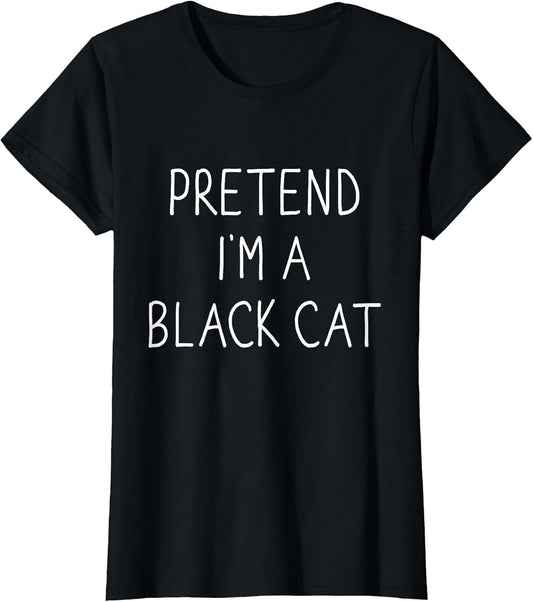 Pretend I'm Black cat Funny Lazy Easy DIY Halloween Costume