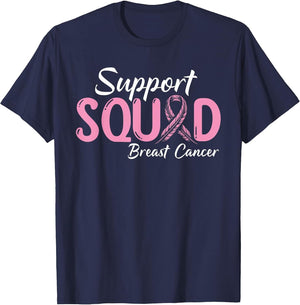 Breast Cancer Awareness Support Squad Pink Month Pink Ribbon