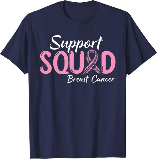 Breast Cancer Awareness Support Squad Pink Month Pink Ribbon