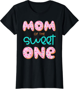 Mom of Sweet One 1st First Birthday Matching Family Donut