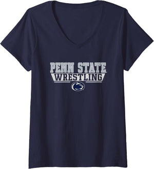 Penn State Nittany Lions Wrestling Headlock Navy V-Neck