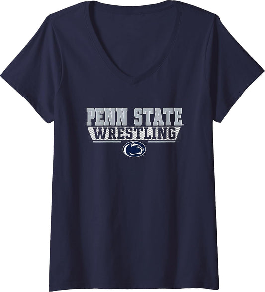 Penn State Nittany Lions Wrestling Headlock Navy V-Neck