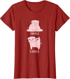 Inhale Exhale Pig Funny Farm Animal Yoga