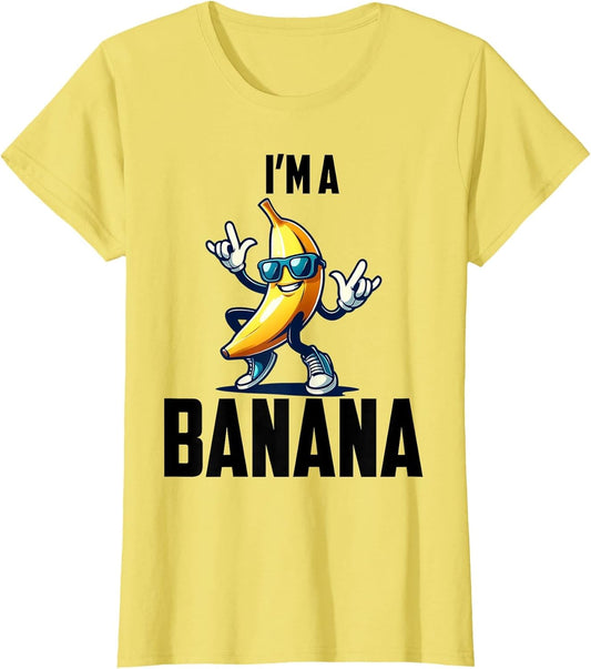 I'm A Banana Shirt Cute Funny Banana Costume Men Women Kids