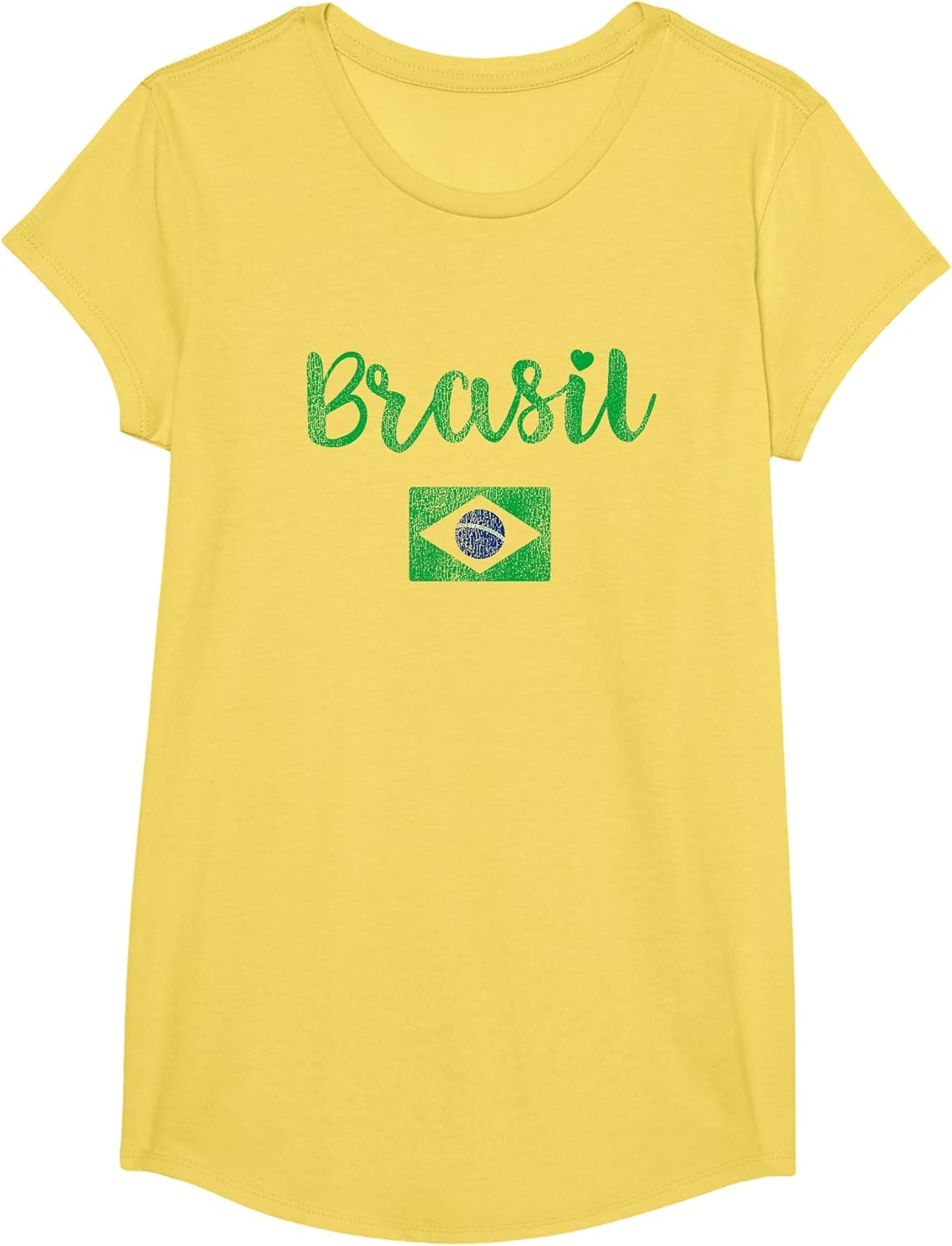 Retro Brazil Flag for Girls Women Kids Brasil Brazilian