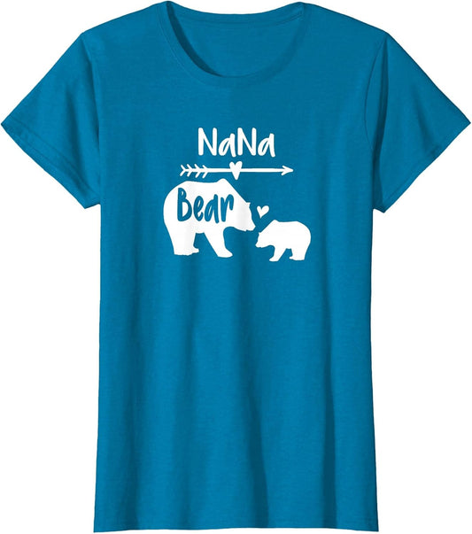 Nana Bear Shirt with Baby Cub Heart & Arrow Graphics
